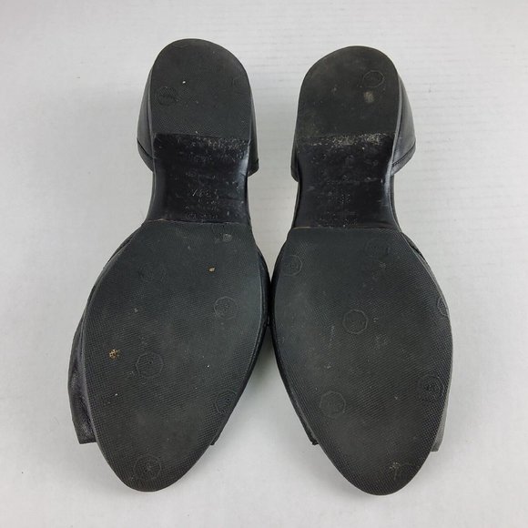 Prada Women's Leather D'orsay Flats Slip On Shoes Black Size 36.5 - Picture 10 of 11